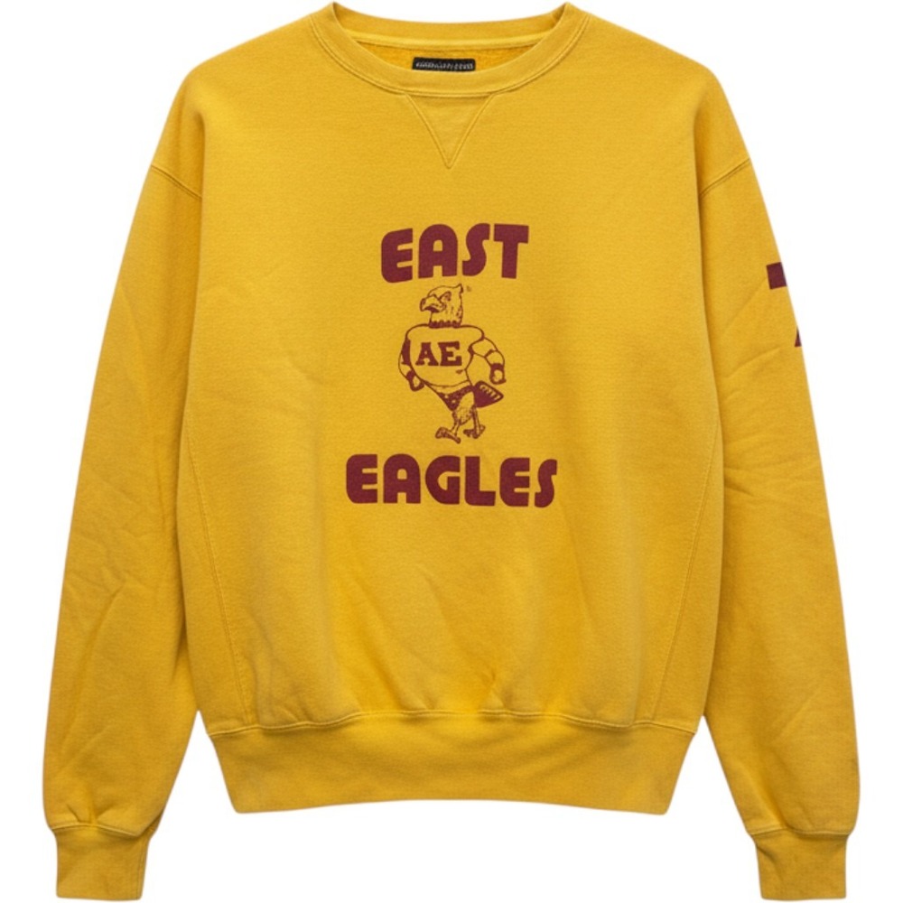 Vingtage Y2K American Eagle East Eagles Graphic Crewneck Sweatshirt Yellow XL